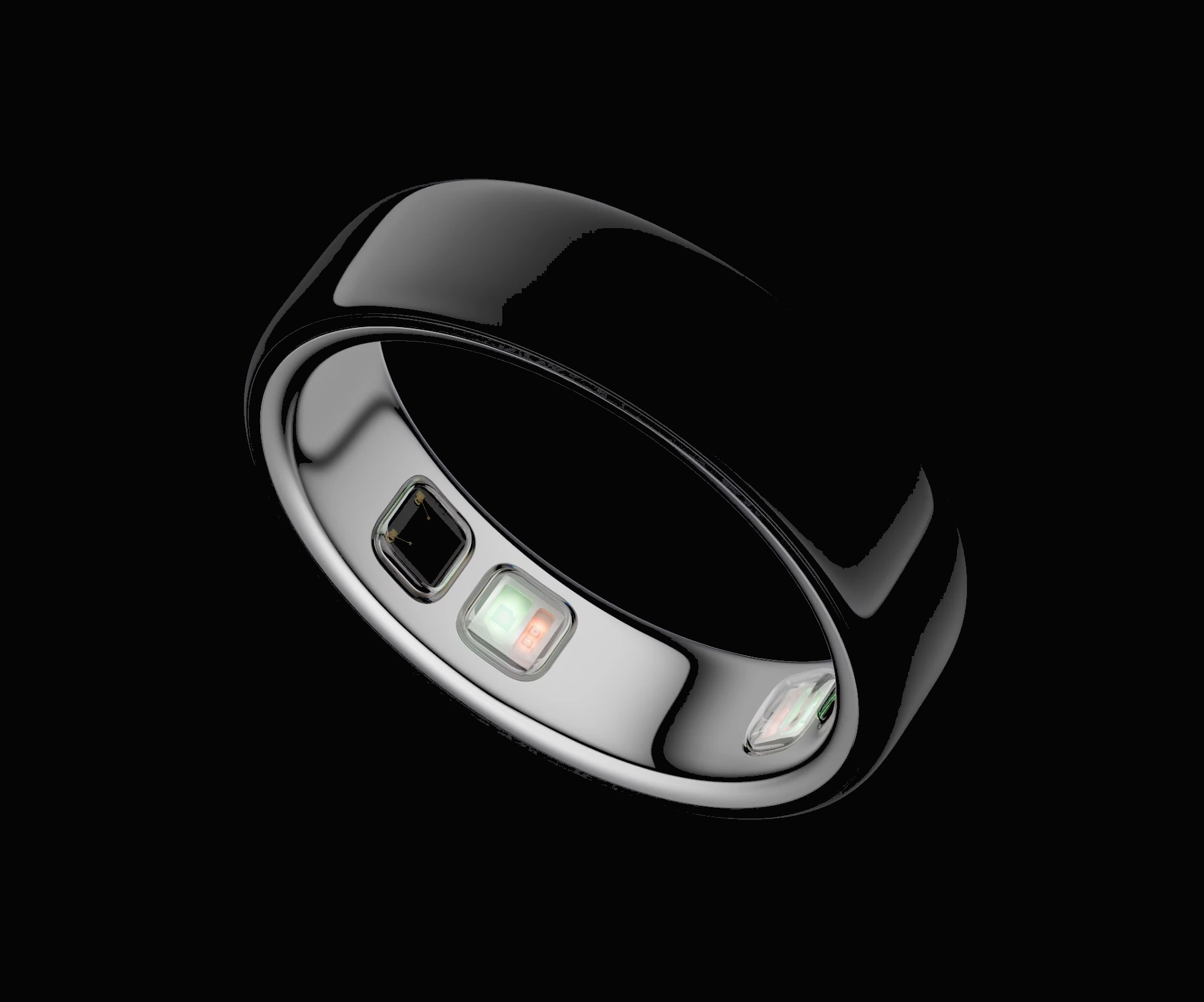 Oura Ring em fundo preto